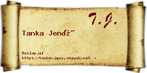 Tanka Jenő névjegykártya